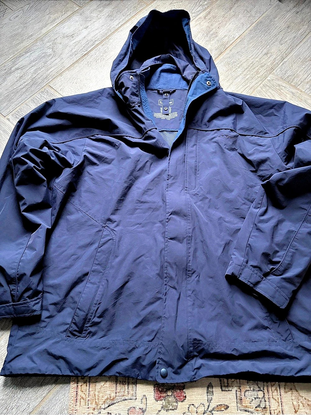 L.L.Bean Men's Hooded 3-in-1 Outdoor Jacket Blue XL tall